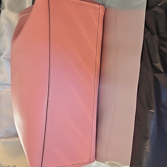 Coach Pink Pebbled Leather Tote Bag EUC - Picture 6 of 6